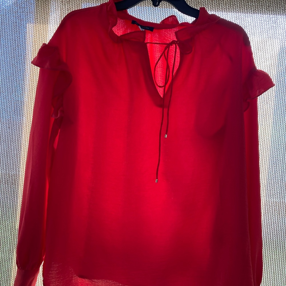 Tommy Hilfiger blouse size M, in tomato red